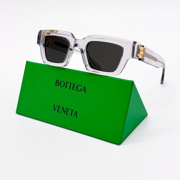 NEW BOTTEGA VENETA BV1230S 001 SUNGLASSES UNISEX CRYSTAL SQUARE BOTTEGA VENETA - Picture 3 of 12